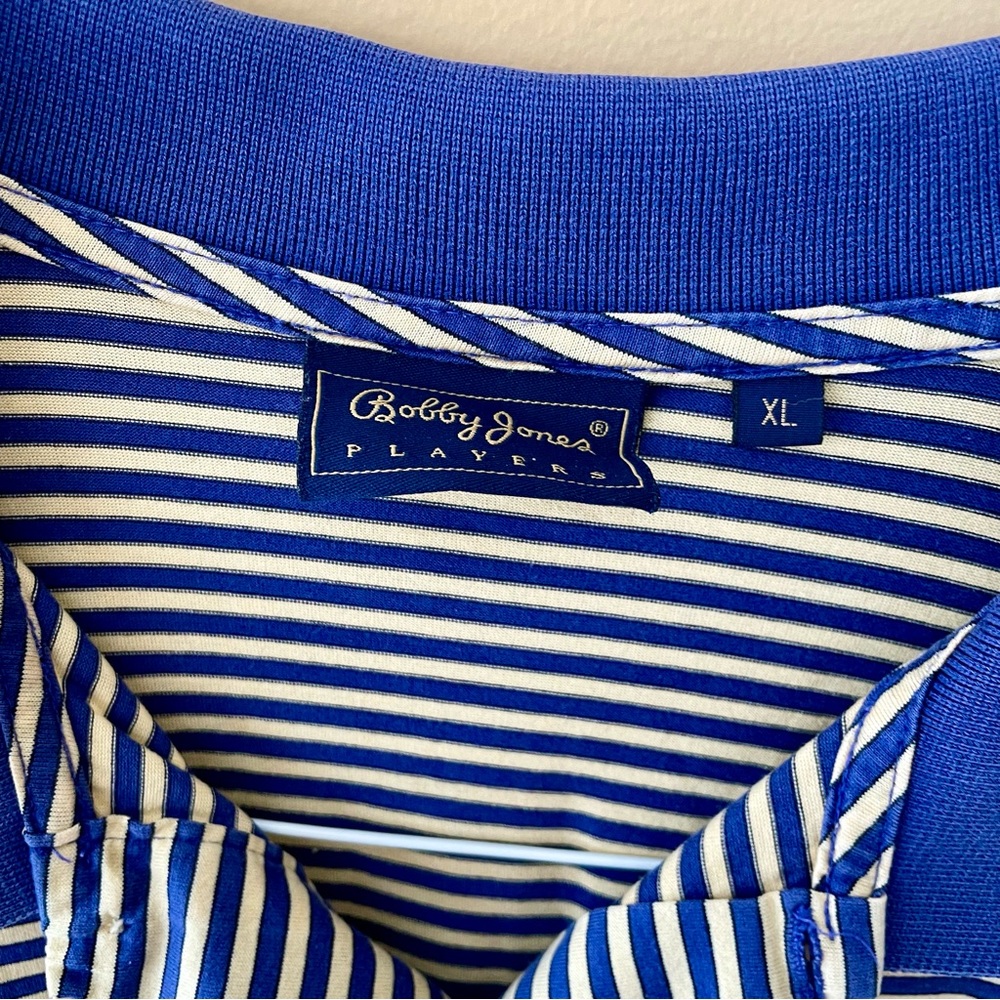 🔻LAST CHANCE🔻 BOBBY JONES Players Men’s Vintage Seminole Cotton Polo Blue Yellow - Picture 3 of 9